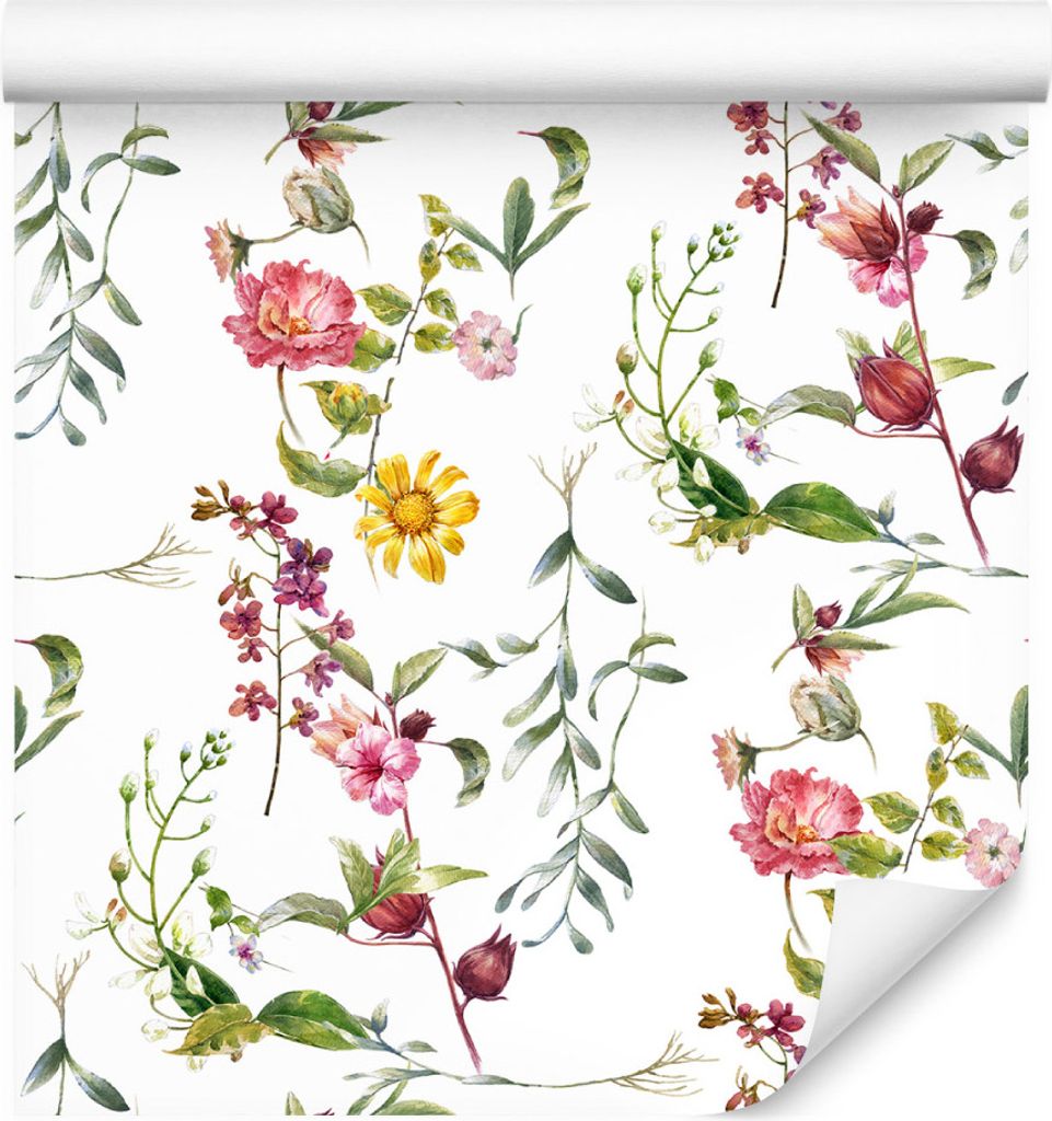 10m VLIES TAPETE Rolle Bunte Blumen Vintage XXL Produktbild 