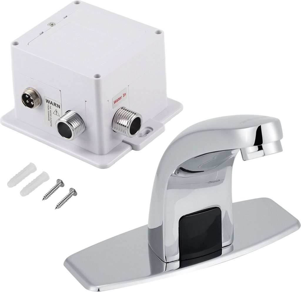 Automatischer Infrarot-Sensor-Wasserhahn für Küche und Badezimmer, Spüle, Kaltwasserhahn mit Steuerkasten