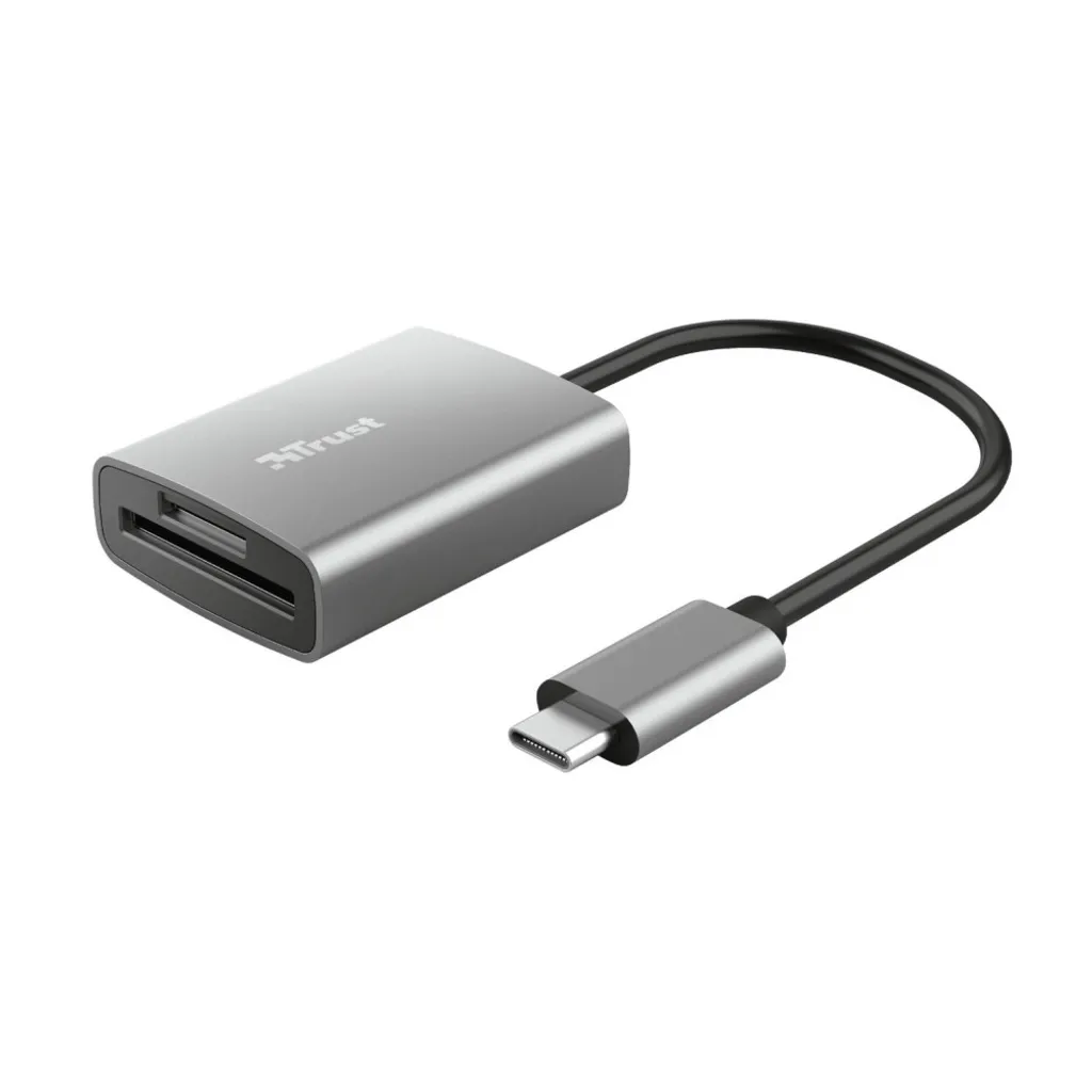 Lecteur de Cartes USB-C TRUST 24136 : Solution Transfert Rapide SD