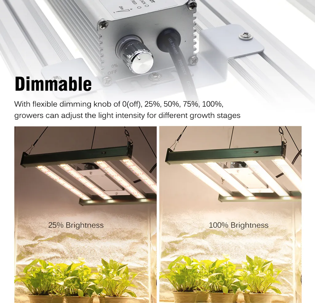 Lampe LED pour plantes 120W à intensité variable et basse consommation - 3