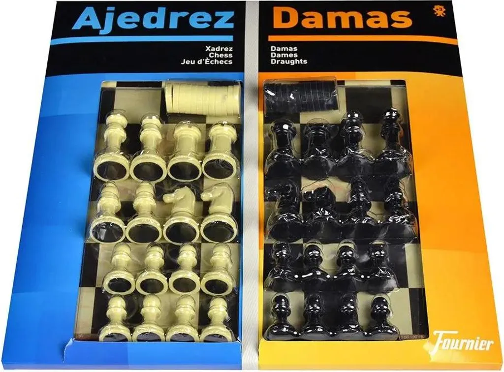 Jeu d'échecs Classique 40x40 cm avec Grand Plateau et Pièces Fournier