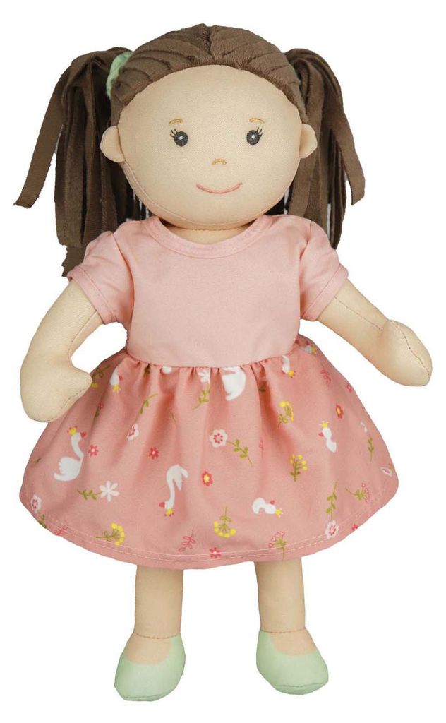Heless Puppe Lucie 32 cm weiche Stoffpuppe mit Kleid und Produktbild 