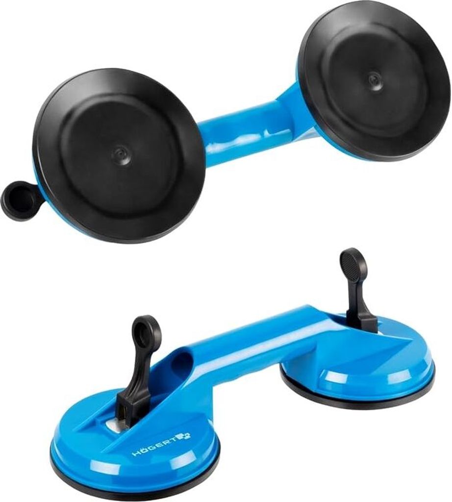 Hochleistungs- Saugheber | Doppel-Saugnapf 80KG Tragkraft | EXTRA STARKER Multifunktionaler Vakuumheber (2er Set, 80 KG)