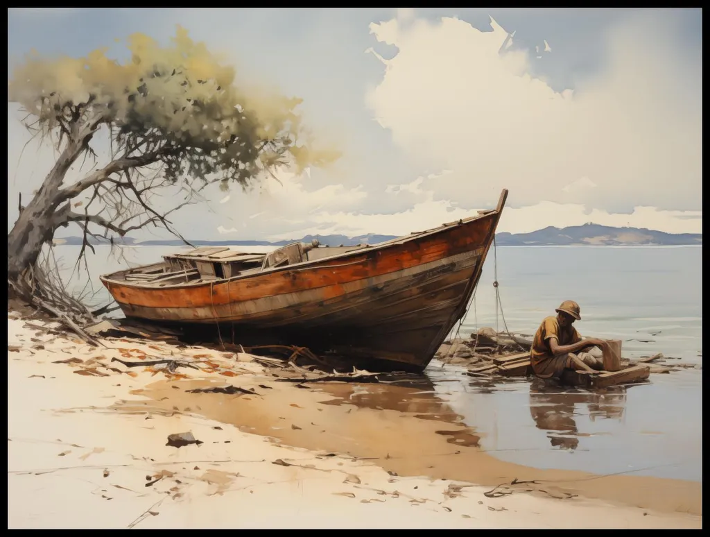 Affiche 100 x 75 cm Calme de la côte - Habillez vos murs vides avec style