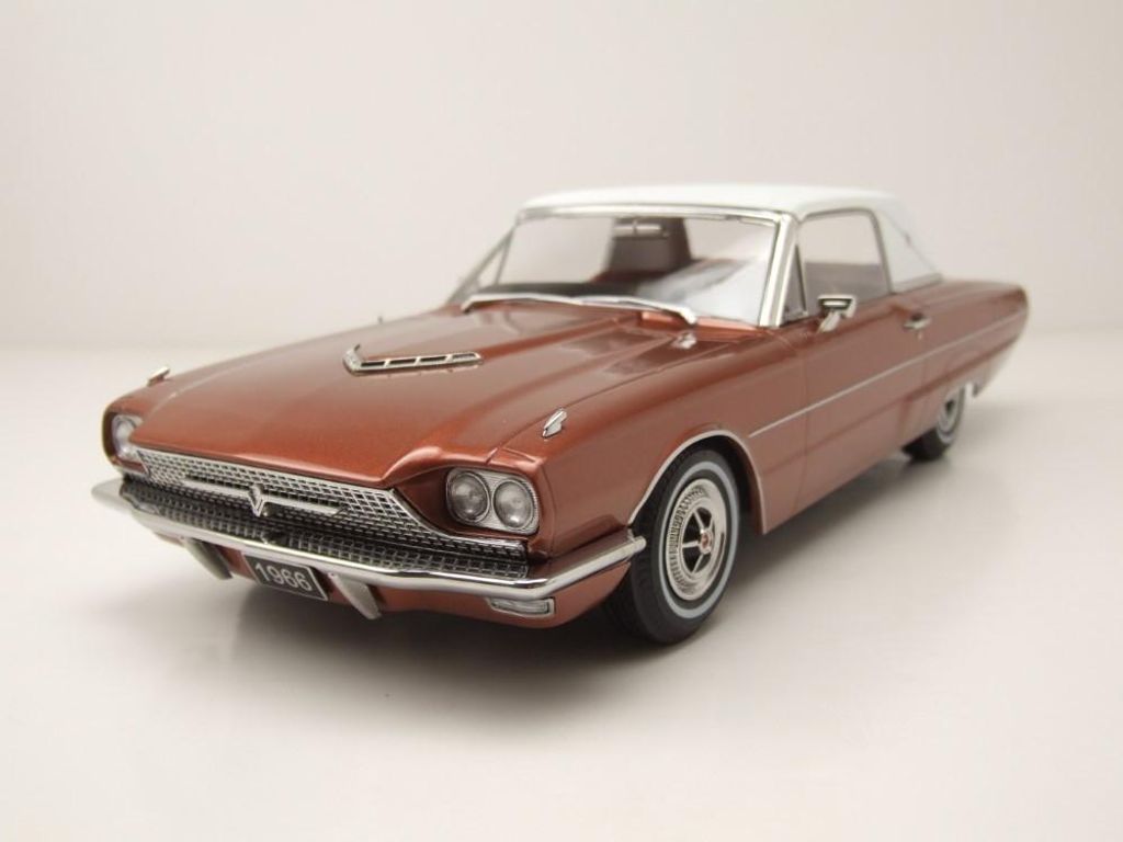 KK Scale 181384 Ford Thunderbird Hardtop Landau Coupe 1966 kupfer metallic weiß 1:18