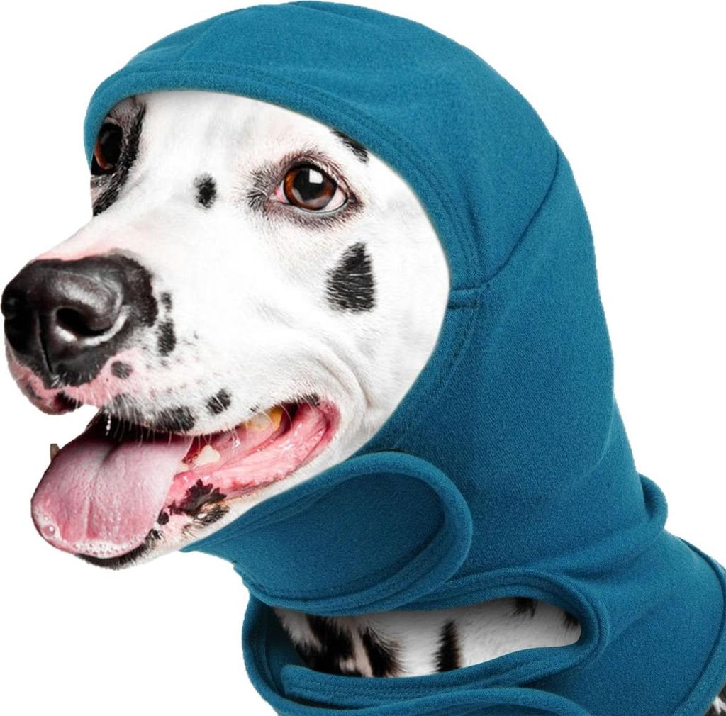 INF Beruhigende Hundeohrenschützer - Angstminderung für Hunde, Fleece, 1 Stück Blau S