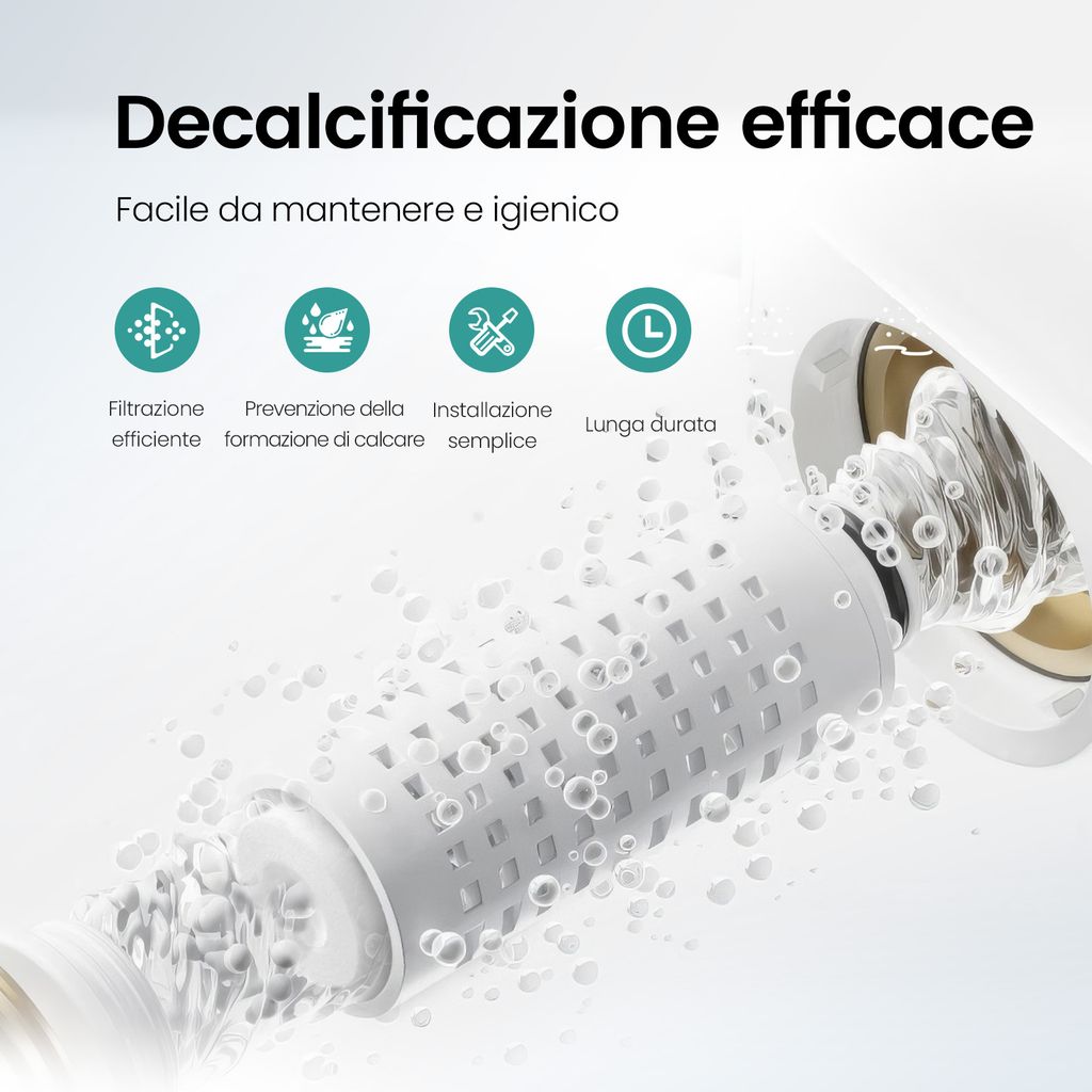 Filtro doccia EMKE Filtro in cotone PP Declorazione Immagine del prodotto 