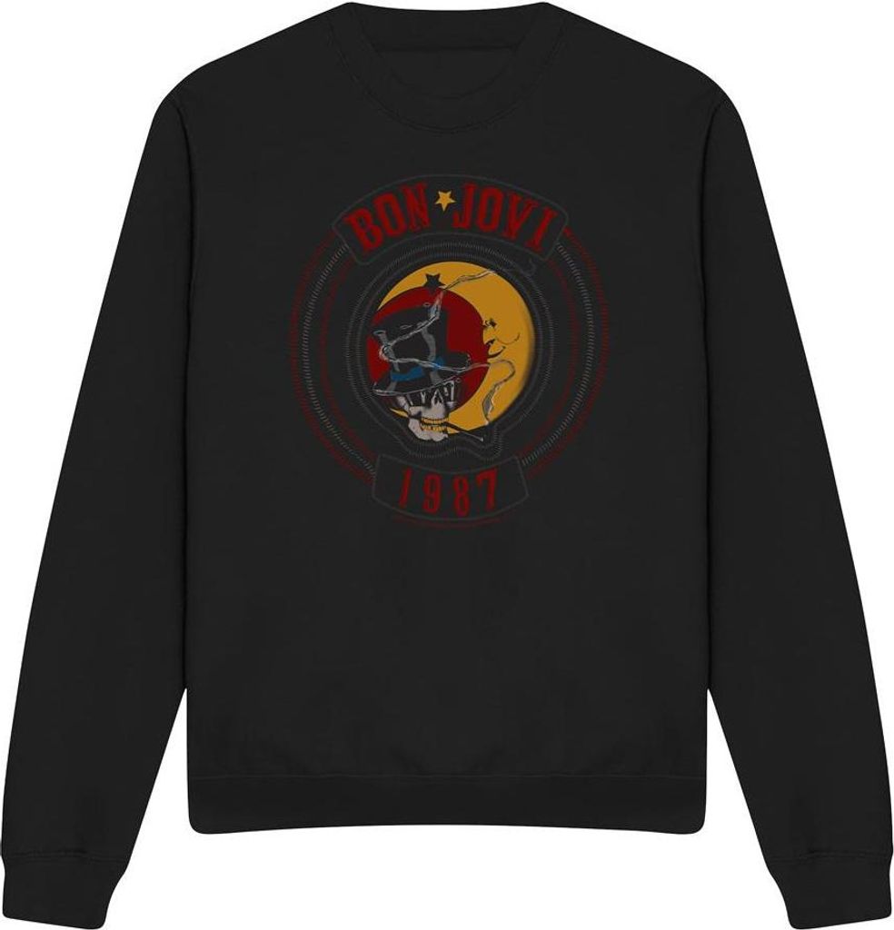 Bon Jovi - "1987" Sweatshirt für Herren/Damen Uni TV29745 (M) (Schwarz)