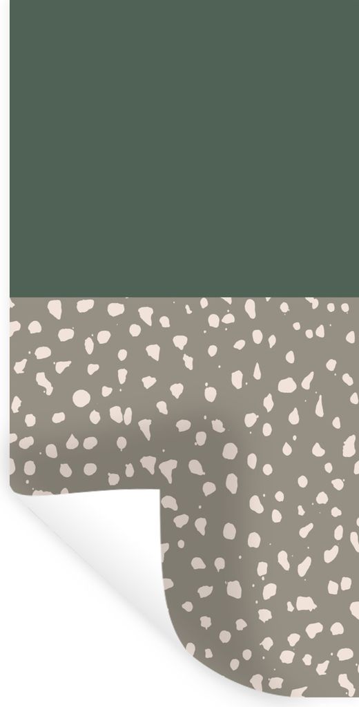 MuchoWow Wandtattoo Wandsticker Wandaufkleber Polka dot - Grün - Muster 60x120 cm Selbstklebend und Repositionierbar - Selbstklebend - Fototapeten