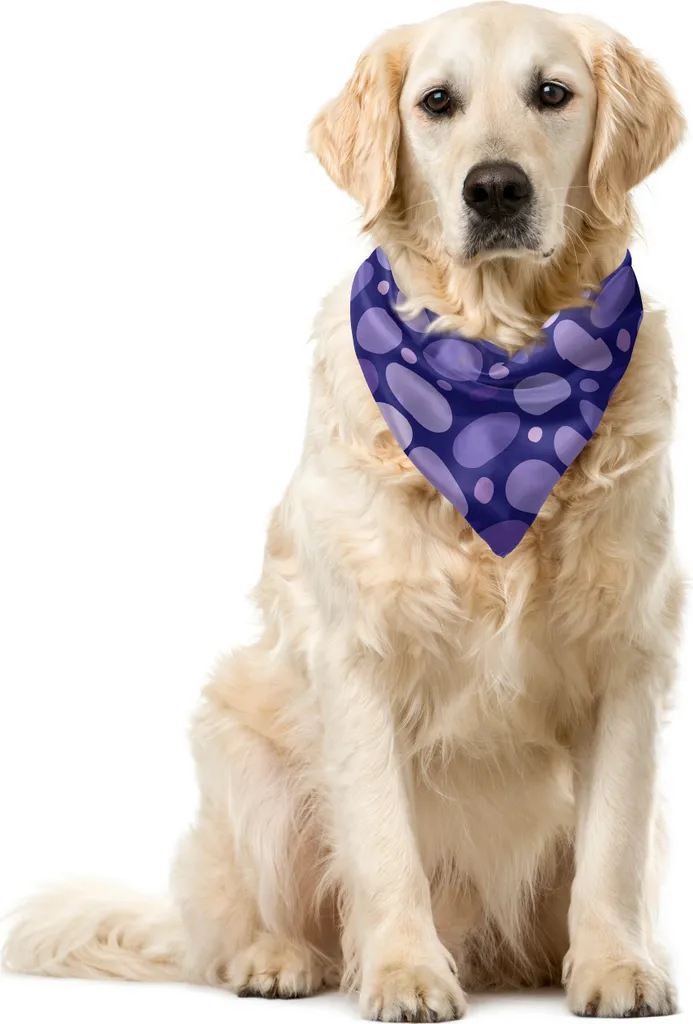 ABAKUHAUS Bandana Pet Viola 55x55 cm - Accessorio Retro Hippie per Cani