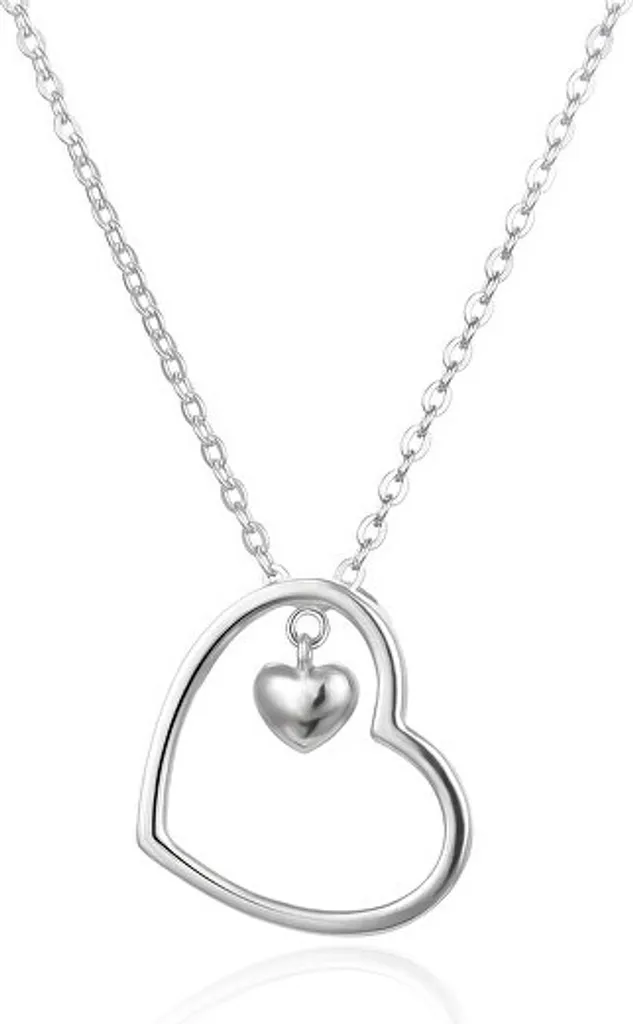 Delicata collana d'argento a forma di cuore AGS1572/47
