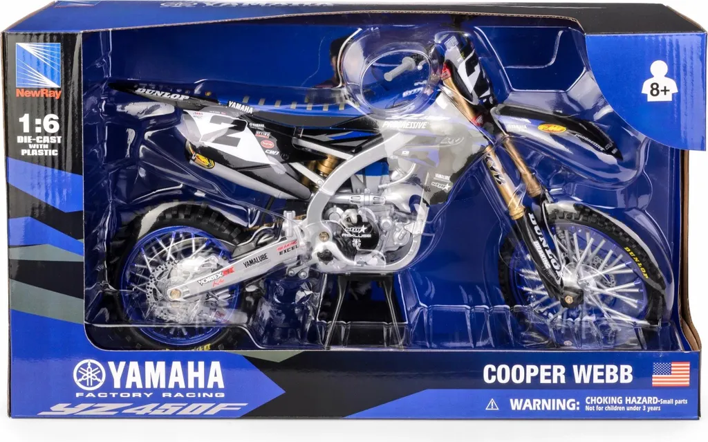 Moto Miniature Yamaha YZ450F Star Racing Cooper Webb 1:6 Collection