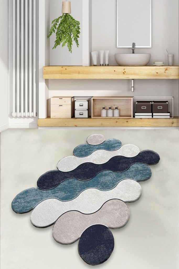 Mijolnir, Circle - Blue, Badematten, Blau, Polyester, 70 x Produktbild 