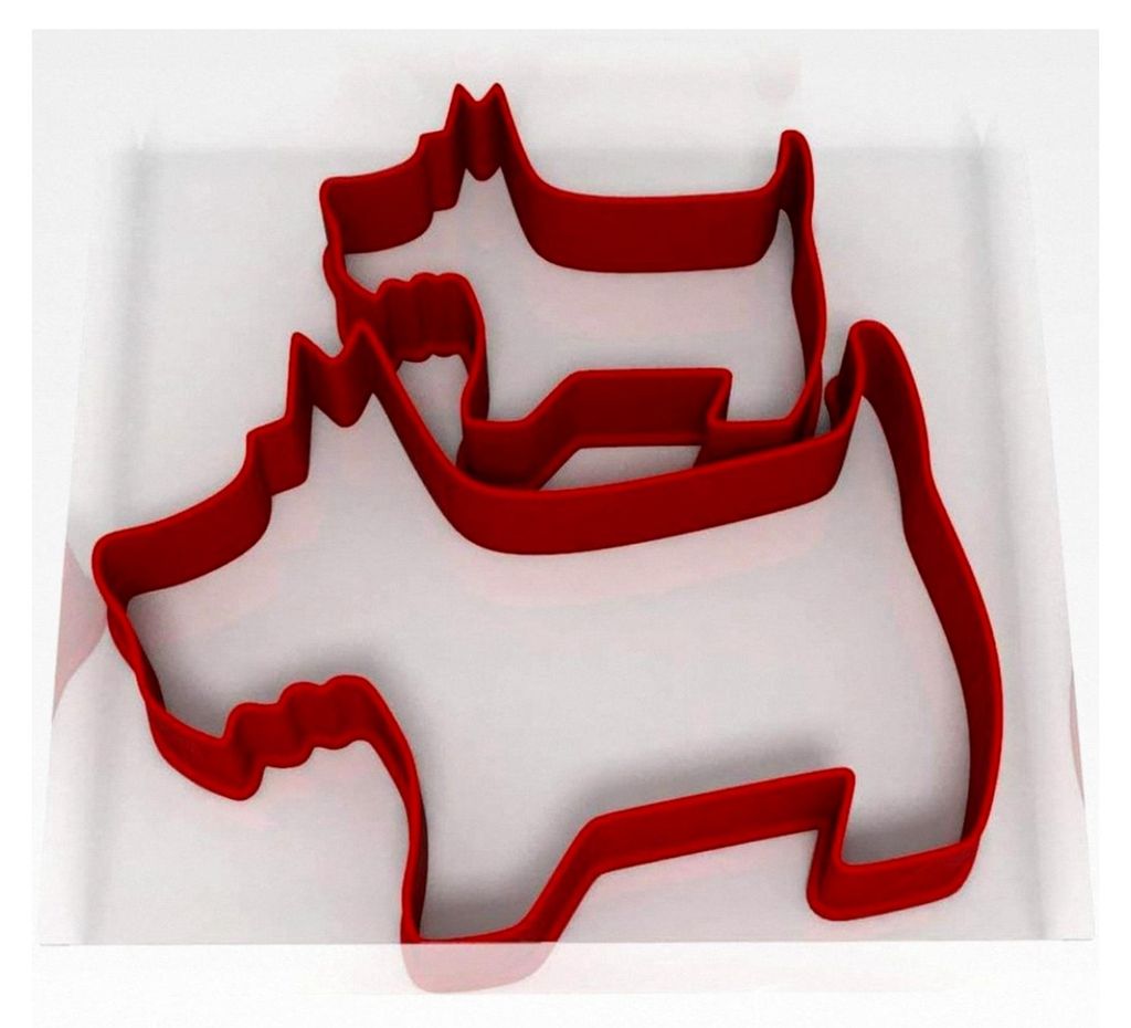 Ausstechformen für Kekse/Fondant, Motiv: Scottish Terrier, 5 cm und 8 cm, 2 Stück