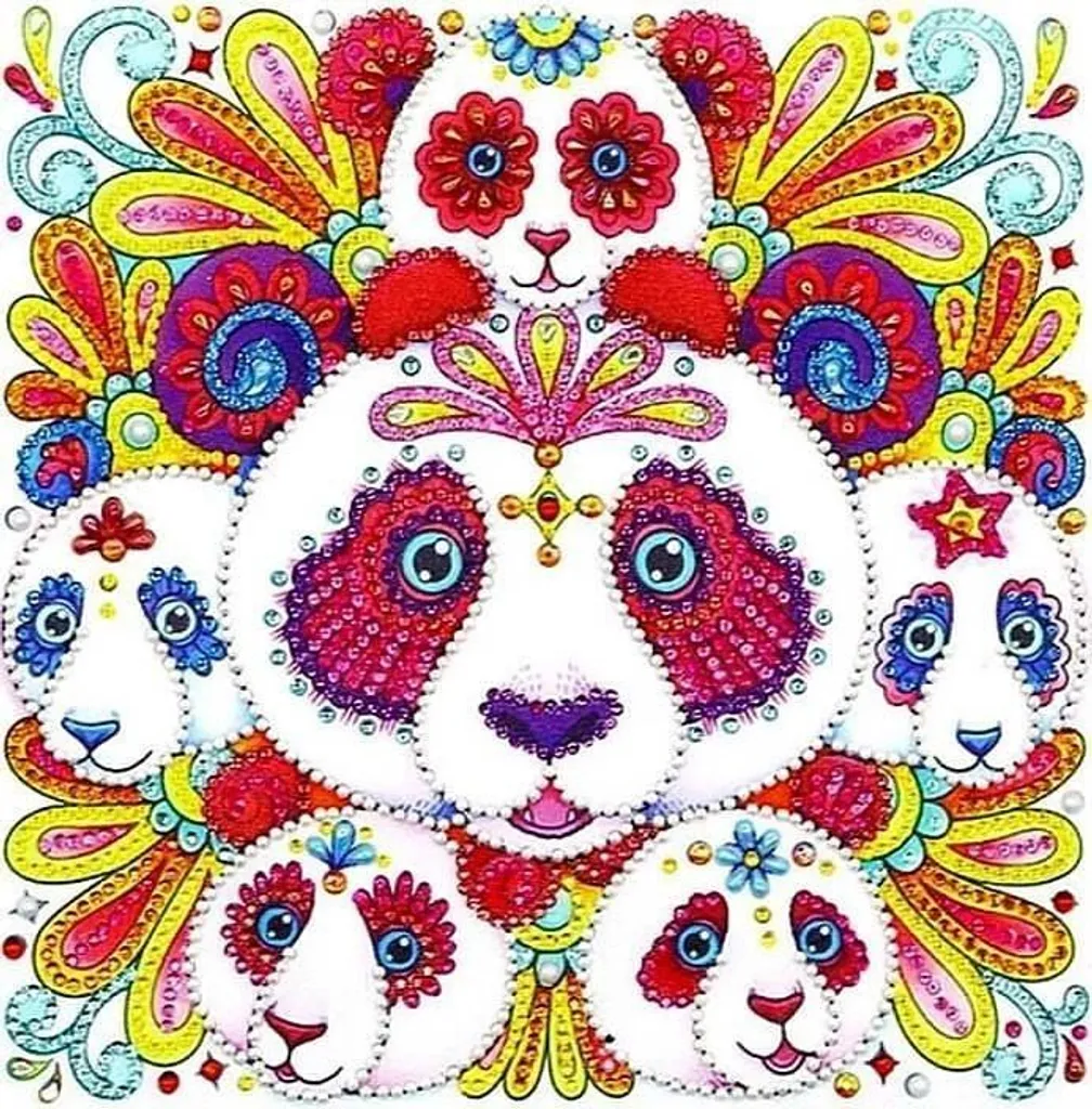 Activité Créative Diamond Painting Panda - Loisir Créatif Adulte 30x30