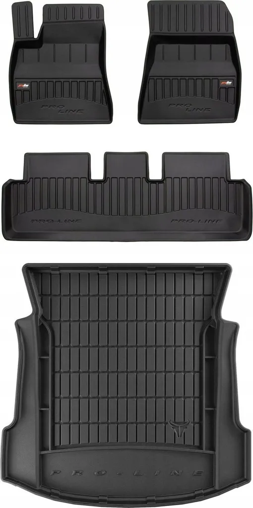 Set Tappetini Gomma 3D Tesla Model 3 | Heavy Duty per Fango e Neve