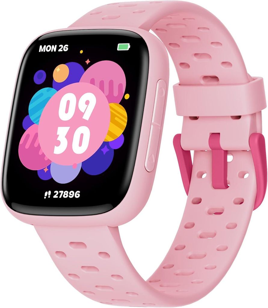 Kinder Ohne Handy/App nutzbar AMOLED Display mit IP68 wasserdicht, Schrittzähler, Herzfrequenz/Schlafmonitor, Wecker, Fitness Tracker