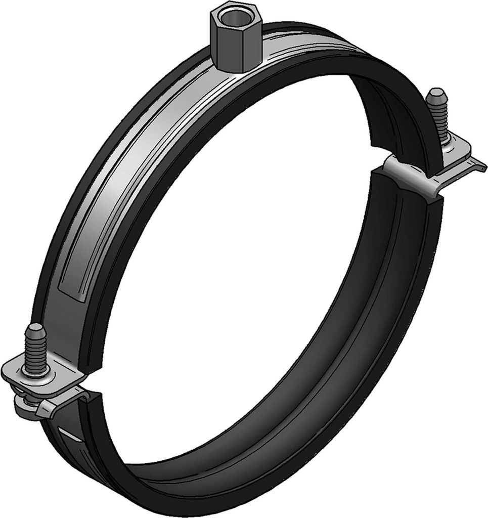 MEFA Lüftungsschelle Doppio 20x1.5, DN 150 M8/M10 TPE, 1 Stk.