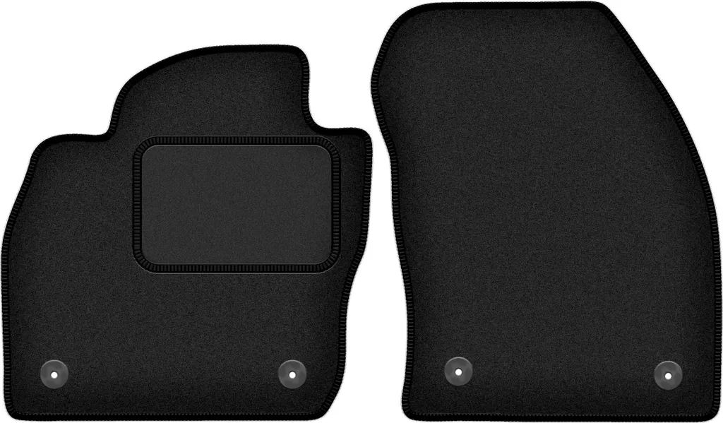 Tappetini Gomma Auto Anteriori Per Volkswagen T-Cross (2019) - Set 2 Pezzi, Nero, Antiscivolo