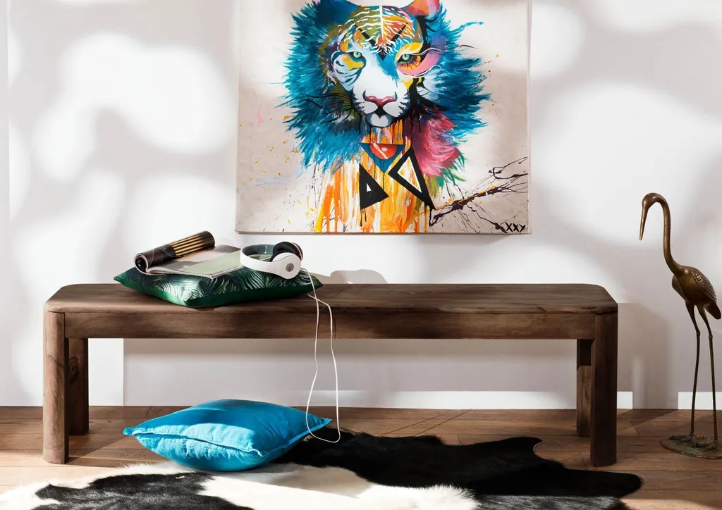 Banc en Bois Massif 160 cm TORONTO Palissandre Teinte Smoked Cherry
