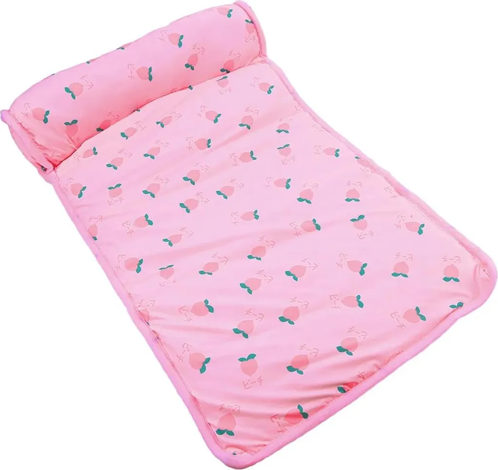 Tappetino per cani, sollievo rinfrescante, materiale in seta traspirante, rosa, 80 cm x 60 cm