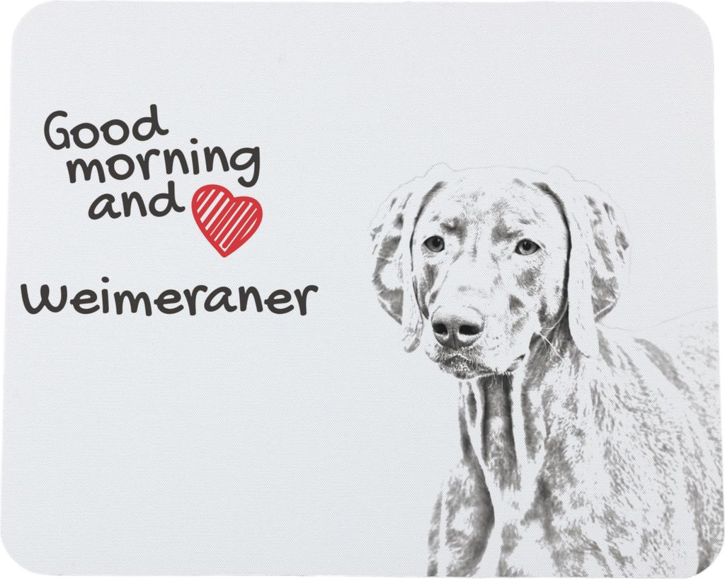 Weimaraner, Weimaraner Vorstehhund - Mauspad mit Druck, personalisiertes Mauspad mit Hund, einzigartiges Gadget für Büroangestellte von Art-Dog.