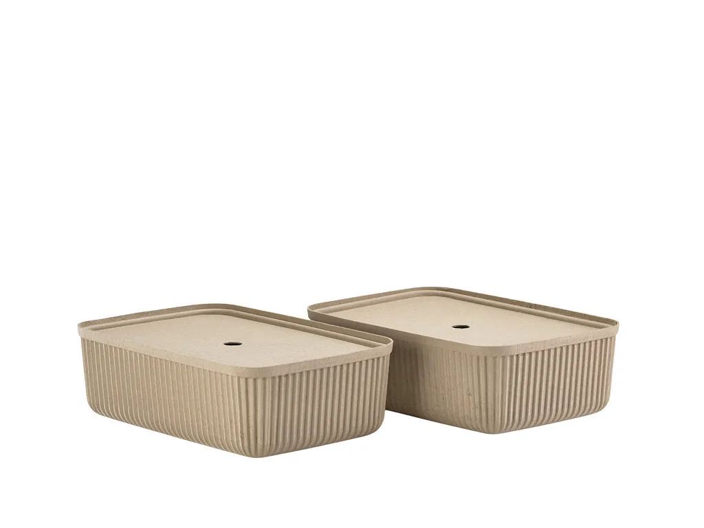 Grandes boîtes de rangement Pulp de Zone Denmark en lot de 2 empilables