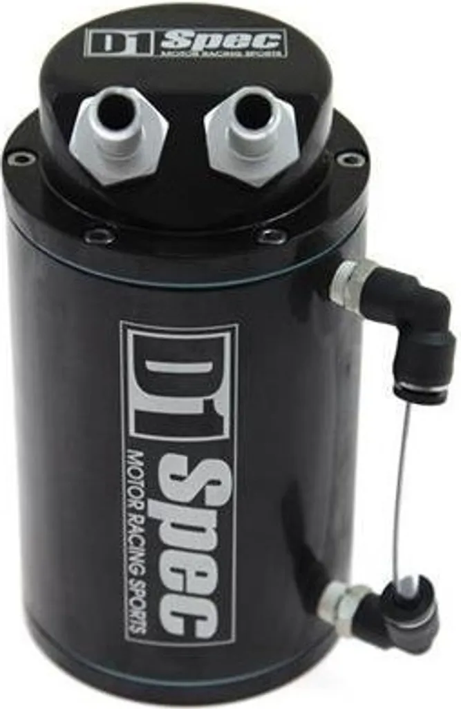Oil Catch Can D1Spec noir 9 mm - Réservoir Aluminium Haute Qualité