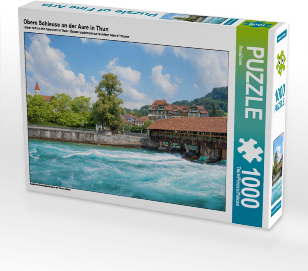 CALVENDO Puzzle Obere Schleuse an der Aare in Thun | 1000 Teile Lege-Größe 64x48cm Foto-Puzzle für glückliche Stunden