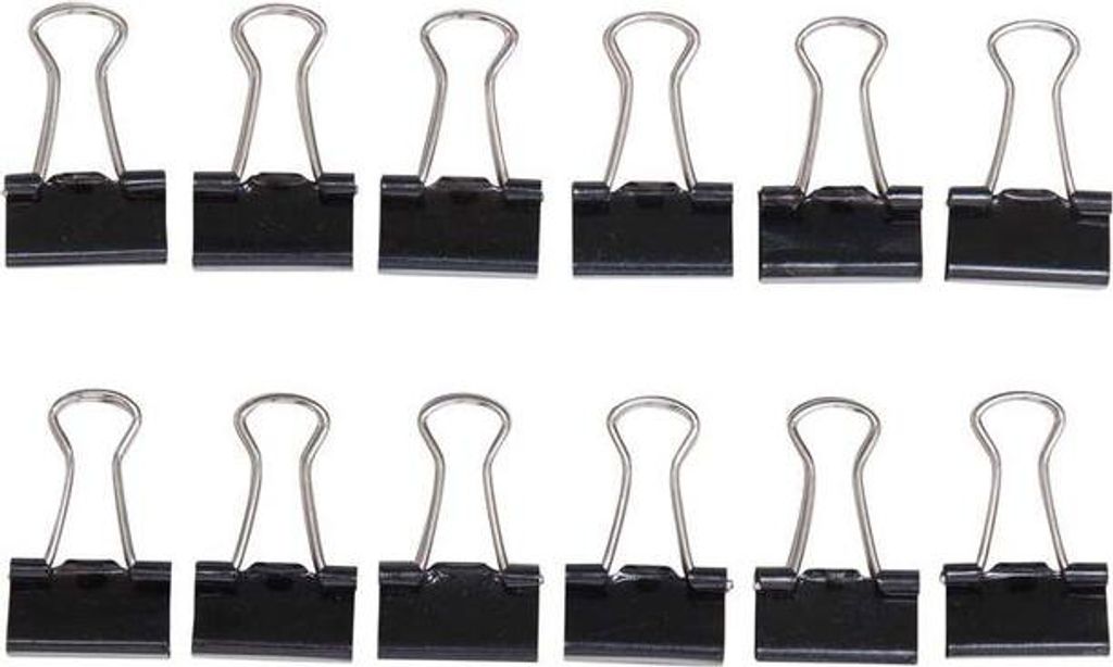 MAUL Foldback-Klemmer Federstahl Metall 12 Stück 15 mm Produktbild 