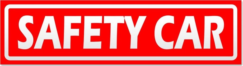 Safety Car invertiert Magnetschild Schild magnetisch