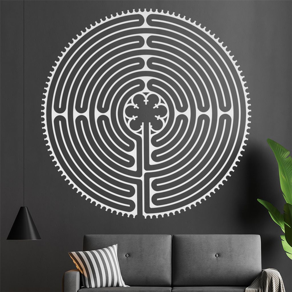 Irrgarten I Wandtattoo in 6 Größen - Wandaufkleber Wall Sticker - Dekoration, Küche, Wohnzimmer, Schlafzimmer, Badezimmer