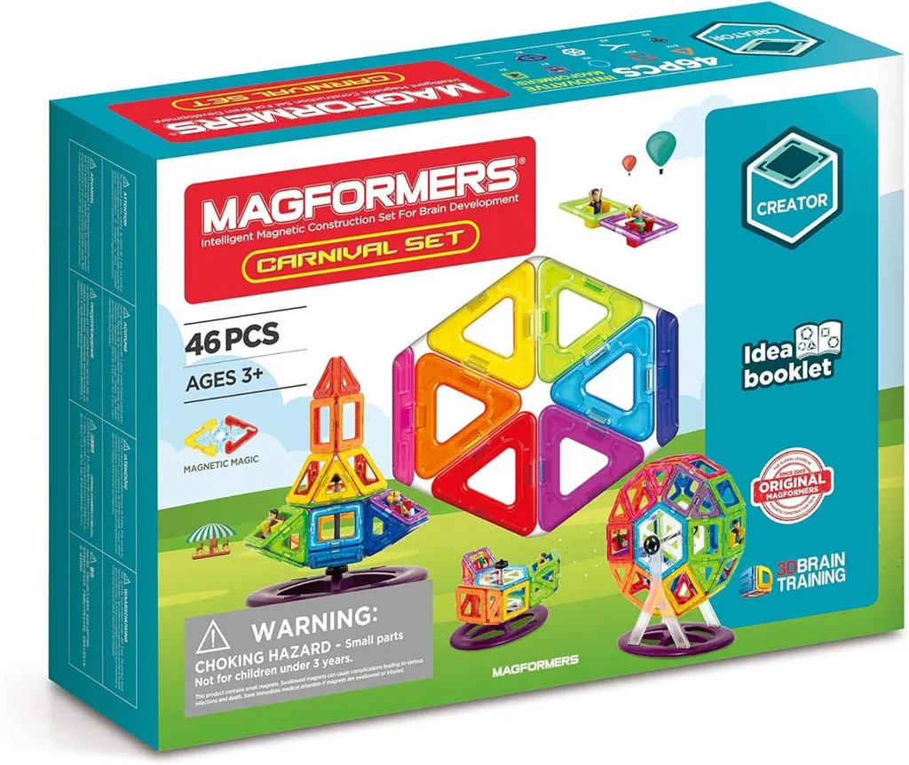Kit Construction Magformers Carnival Plus 48 Pièces : Idée Cadeau Anniversaire