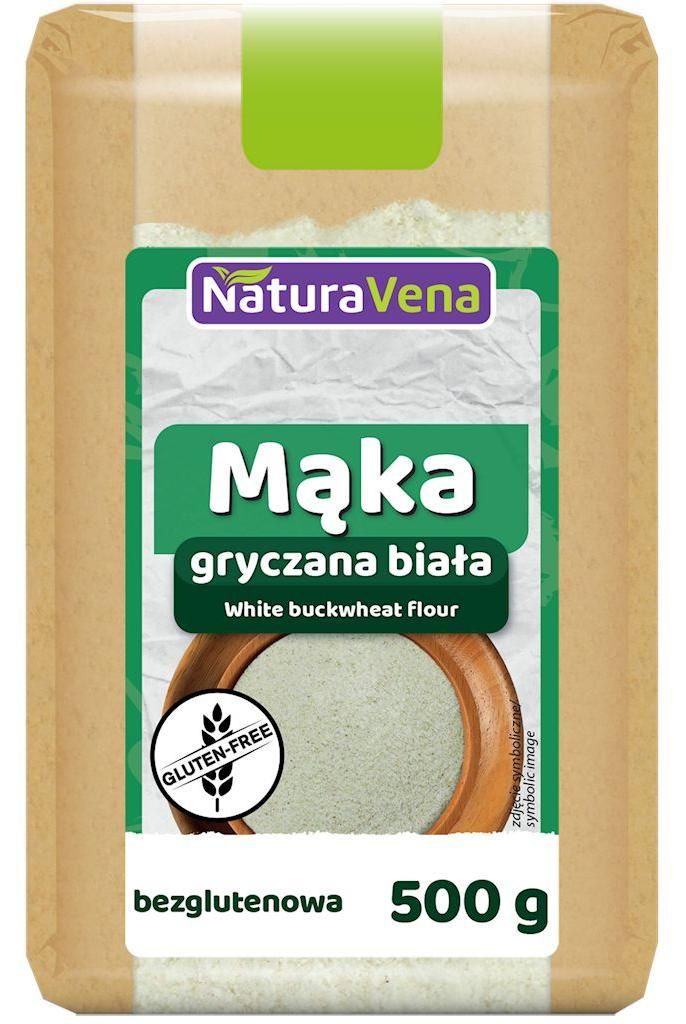 MĄKA GRYCZANA BIAŁA BEZGLUTENOWA 500 g - NATURAVENA