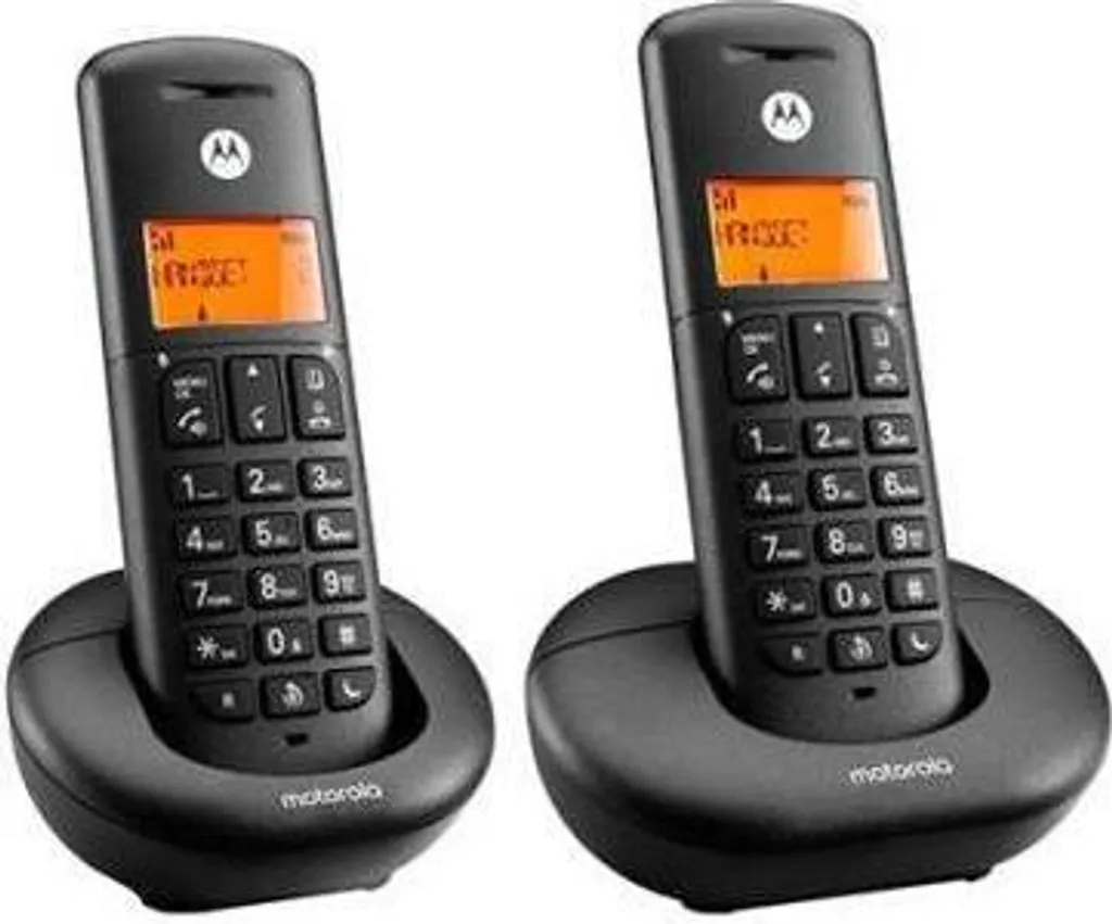 Motorola E202 Duo Telefono DECT Nero: Cordless Affidabile con Vivavoce