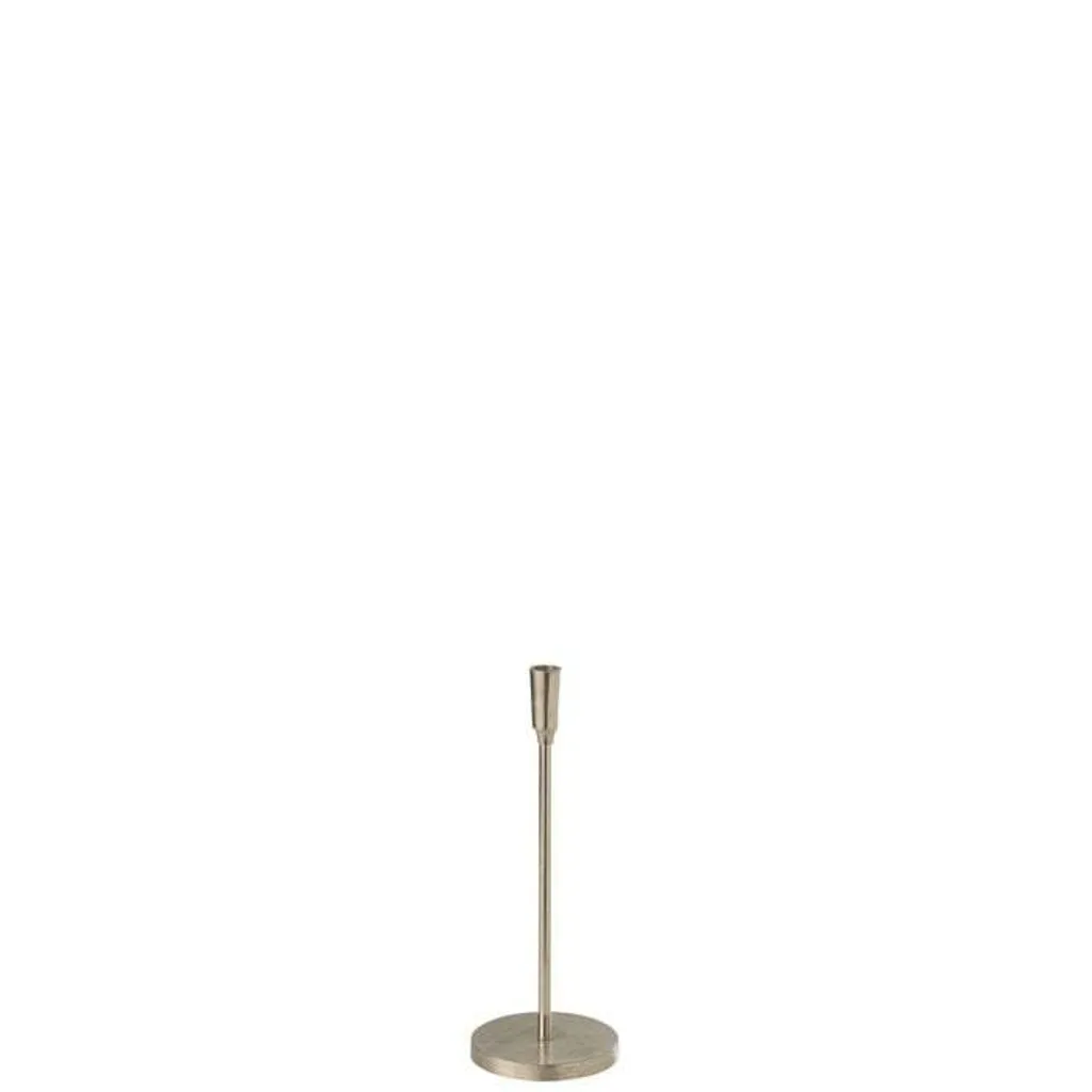 Chandelier Design Argenté J-Line Small en Métal pour Bougie Flambeau