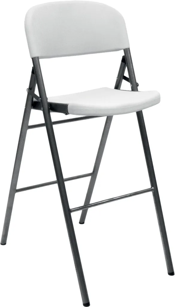 Chaise haute de bar Saro Grenada, assise haute design L47,5cm - Noir