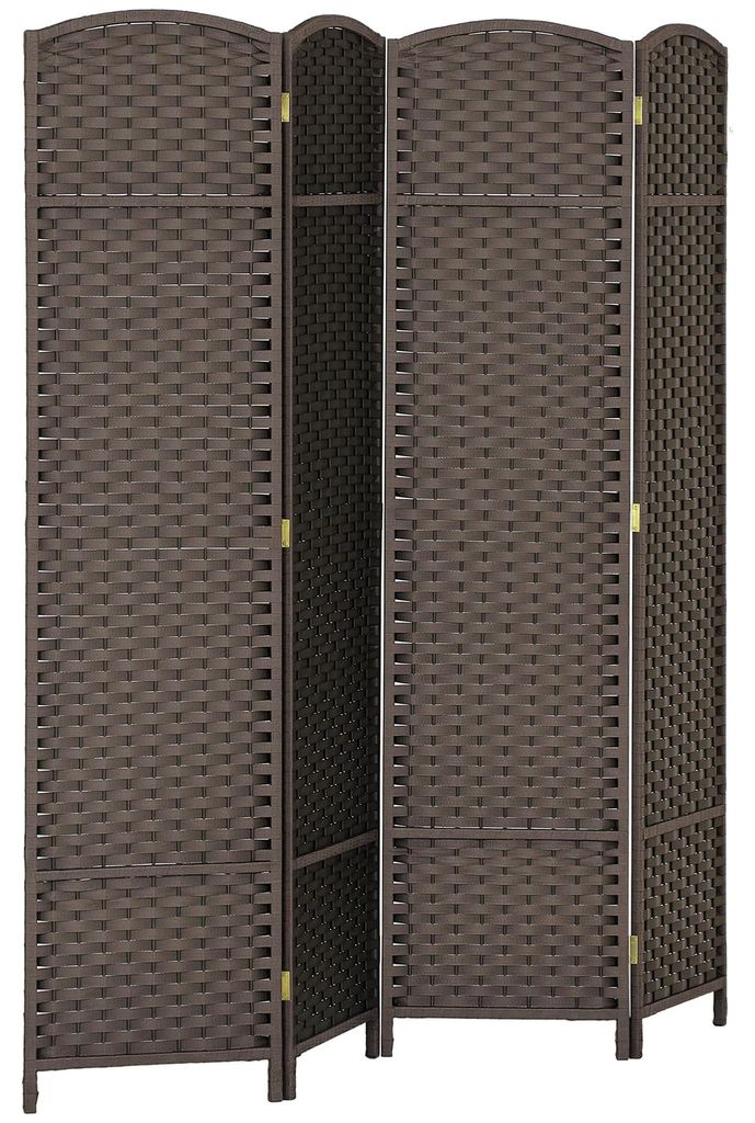Paravent HOMCOM 4 panneaux 160 x 170 cm, cloison de Image du produit 