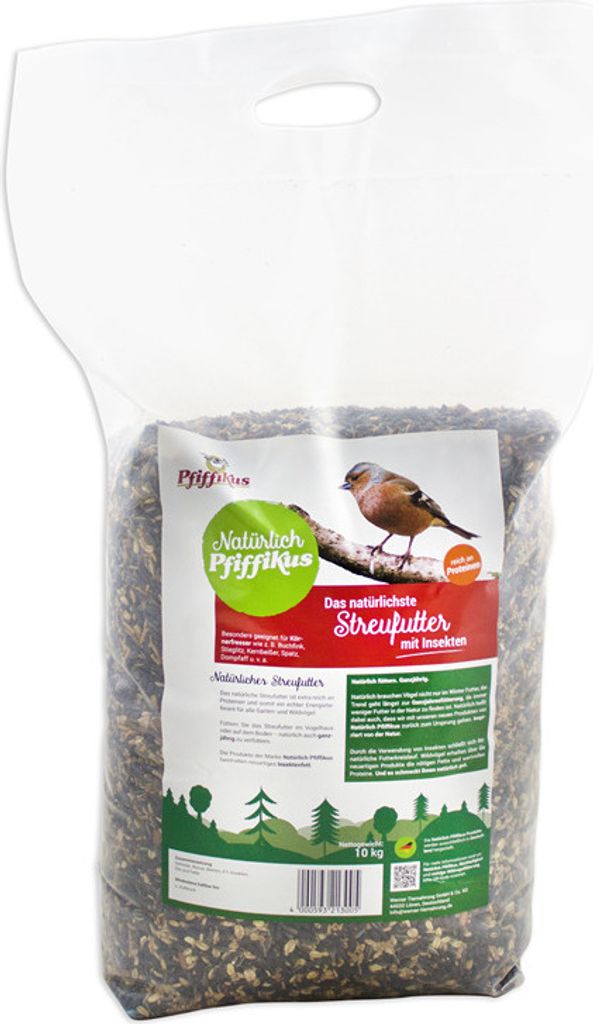 Natürlich Pfiffikus Streufutter mit Insekten 10 kg Produktbild 