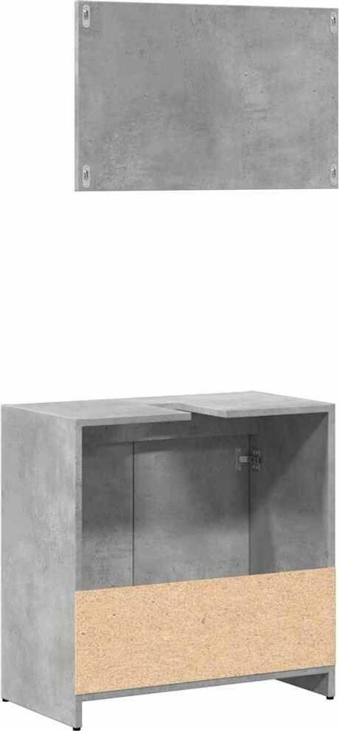 CLORIS 2-tlg. Badmöbel-Set Betongrau Holzwerkstoff 856066 Produktbild 6