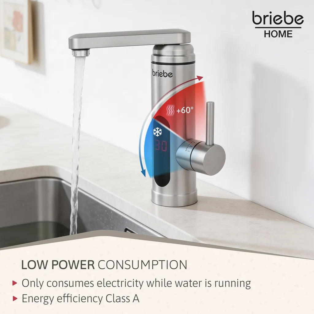Mitigeur Électrique Instantané de Table en Acier Inoxydable Briebe - 4