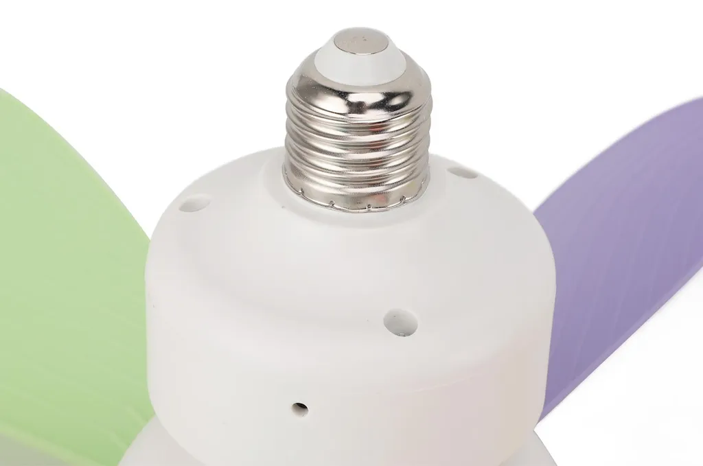 Ventilateur de plafond avec éclairage E27 et télécommande ABS Blanc 30cm