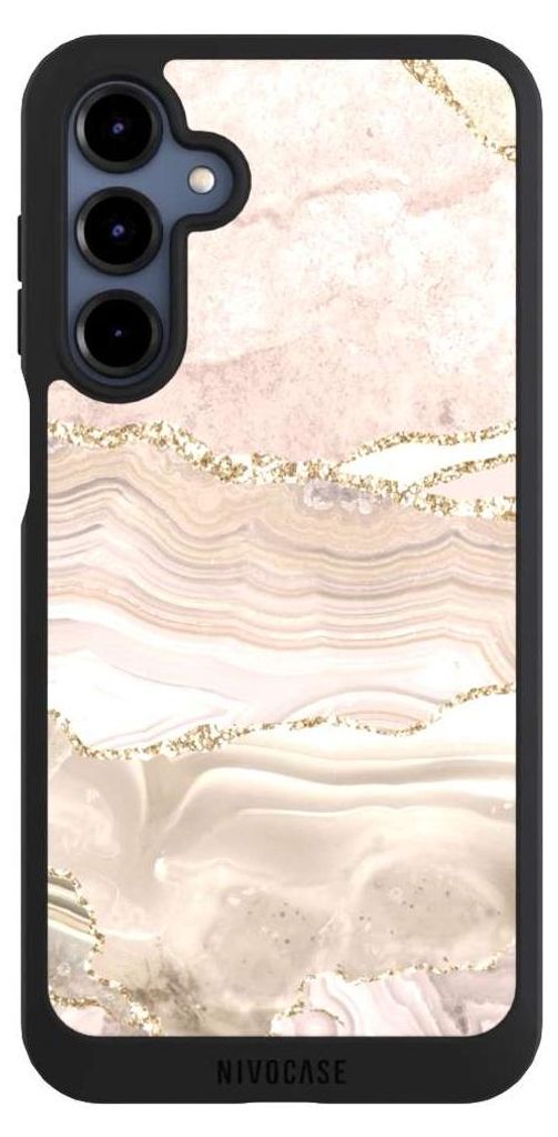 NIVOCASE Handyhülle für Samsung Galaxy A16 5G Hülle NIVOpure Case Schwarz Glitzer Look Marmor Utart
