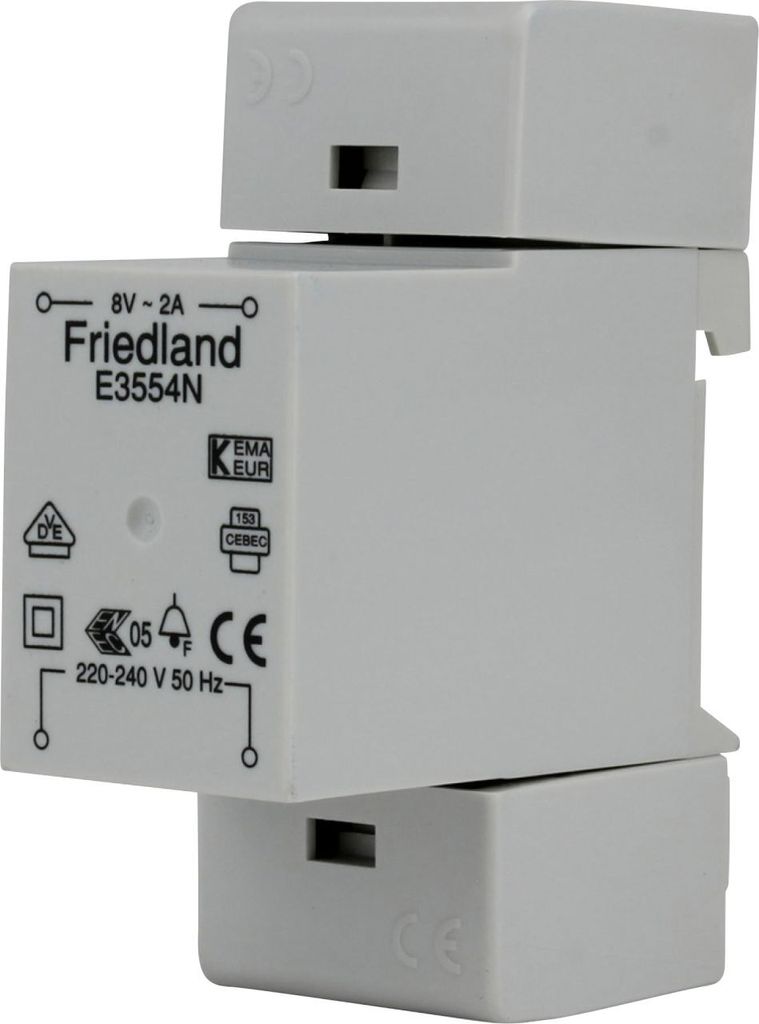Friedland E3554N, 220 - 240 V, 50 Hz, 8 V, 2 A, Grau, 34 mm Produktbild 