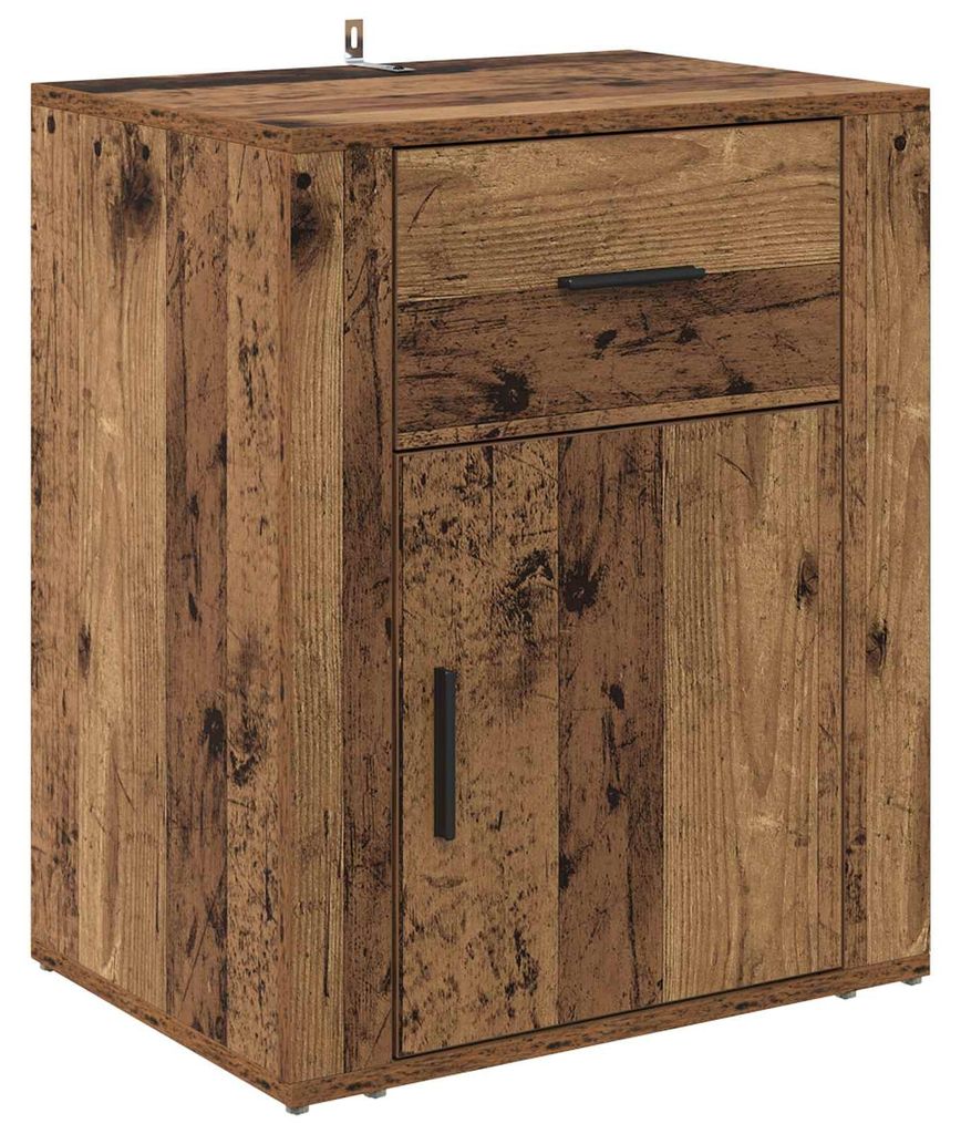 Nachttisch mit Schubladen Altholz 35 x 50 x 60 cm Produktbild 