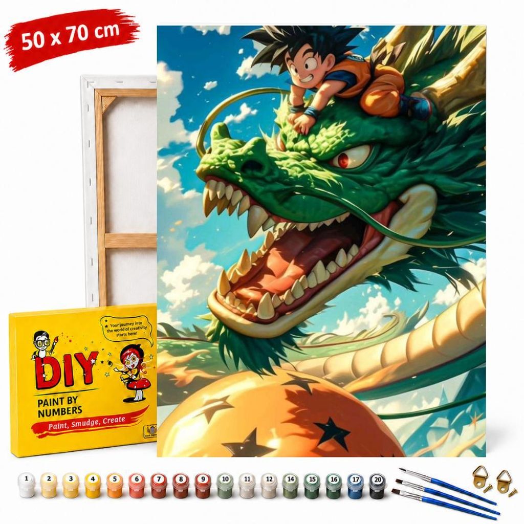 Coloriage par numéros avec cadre : "Dragon Ball dans les Image du produit 
