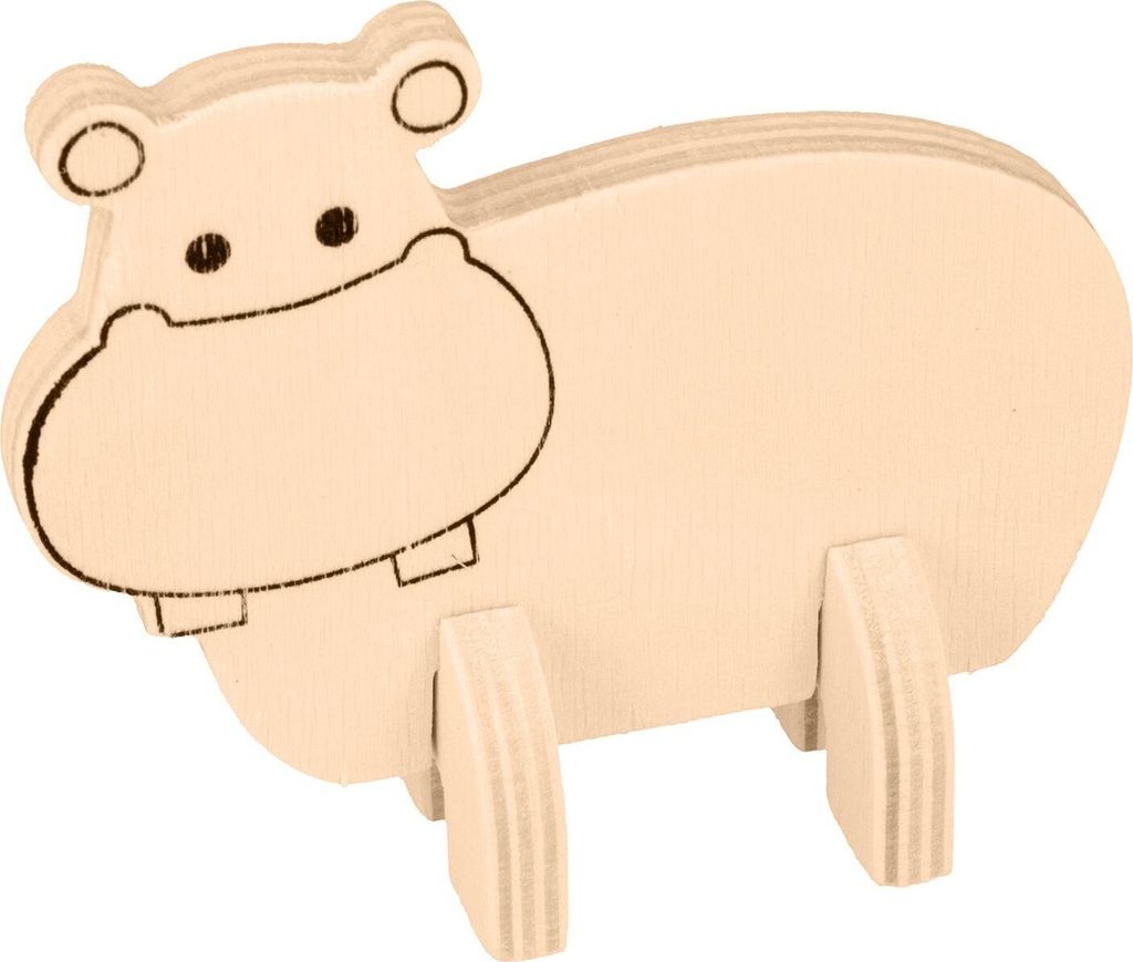 Set mit Safari-Figuren aus Holz