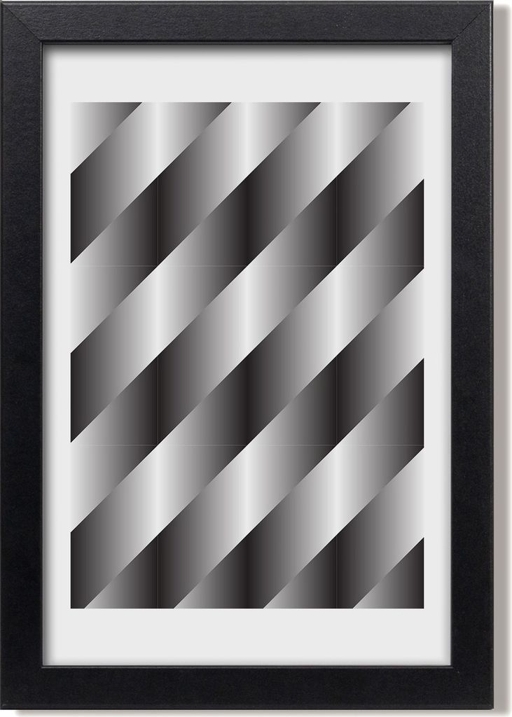 Bild 20x30 MDF-Rahmen, Wandkunst Abstraktion Streifen
