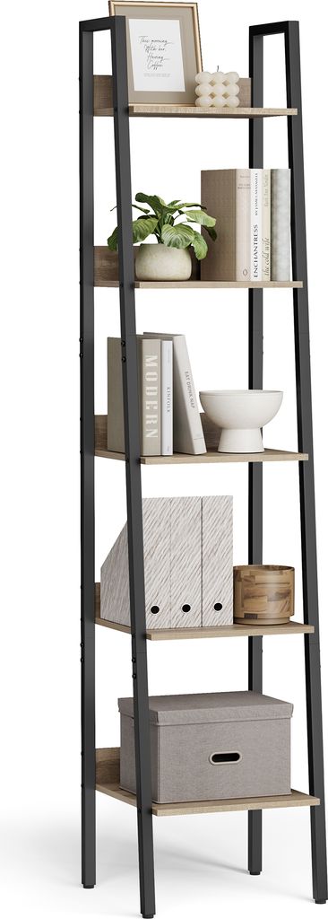 VASAGLE Standregal, Bücherregal, Leiterregal, 170 cm, Produktbild 