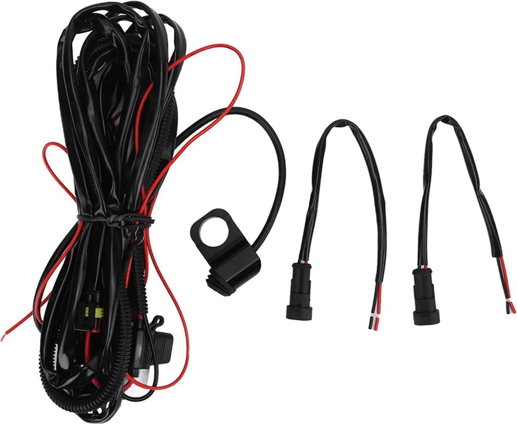 Motorrad-Lenker-Knopfschalter, LED-Nebelscheinwerfer-Kabelbaum, wasserdicht für ATV Dirt Bike, 1,6 m/1,75 Yard